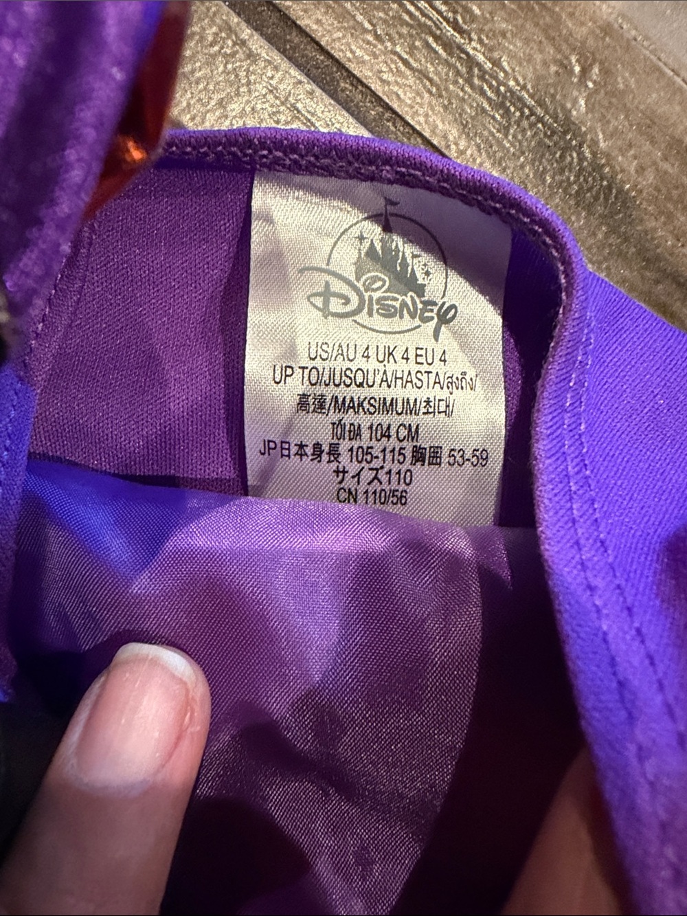 Disney Girls Orange and Purple Halloween Princess Dress - Picture 3 of 10